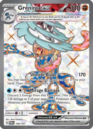 Greninja ex 198 - SV06 Twilight Masquerade Holofoil - Game Nerdz
