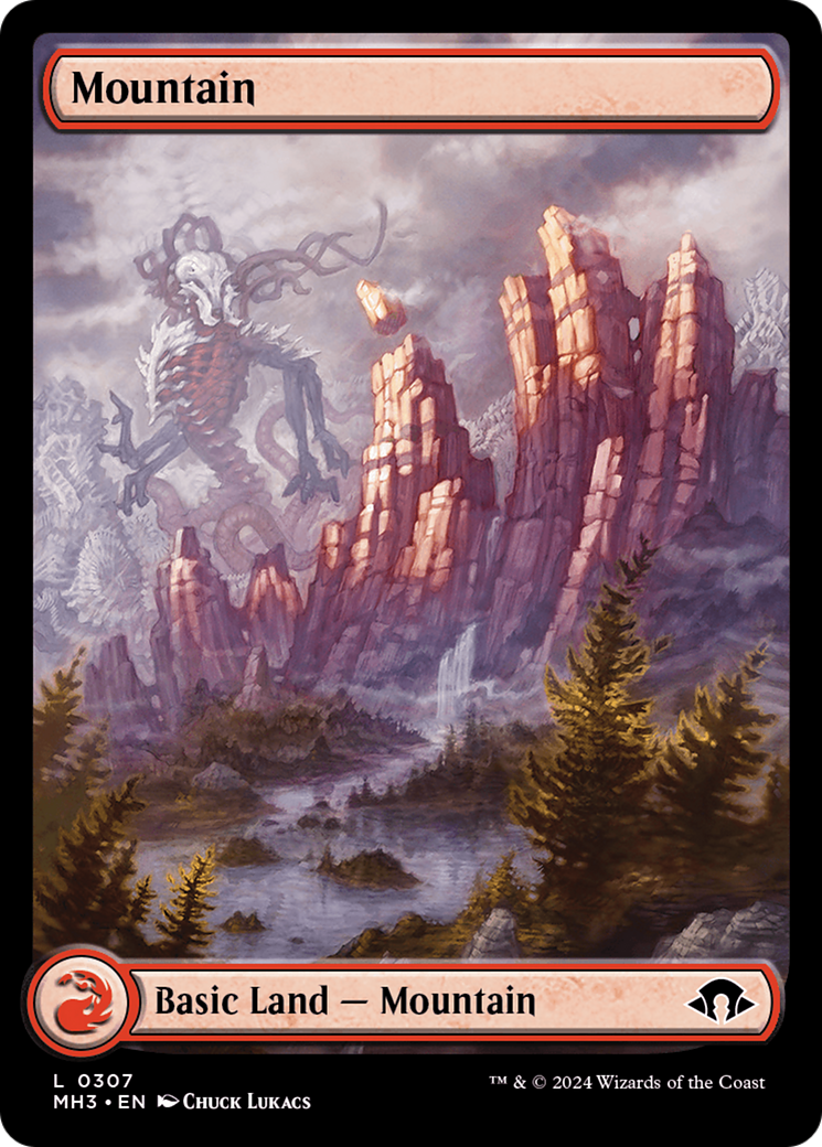 mtg mountain cards (MH3-307) - Modern Horizons 3 Foil Card Type Custom MtG Card for Red