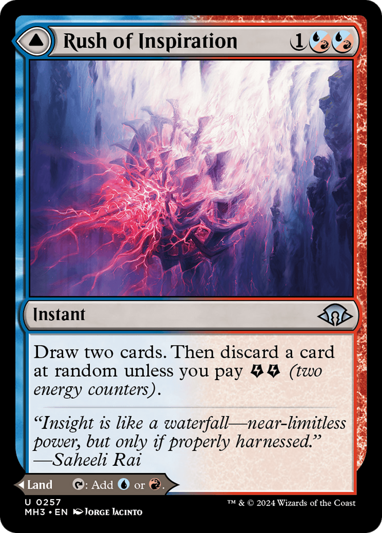Rush of Inspiration // Crackling Falls (MH3-257) - Modern Horizons 3 Foil - Game Nerdz Rush of Inspiration // Crackling Falls (MH3-257) - Modern Horizons 3 Foil - Game Nerdz