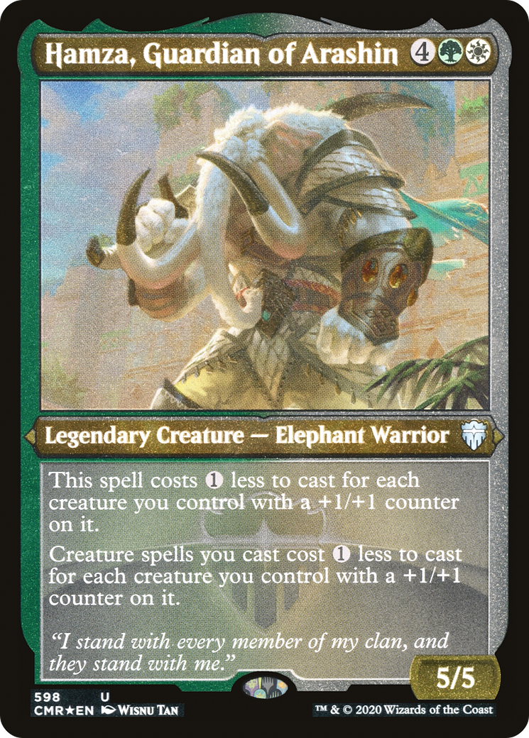 Hamza, Guardian of Arashin (CMR-598) - Commander Legends Etched Foil - Game  Nerdz