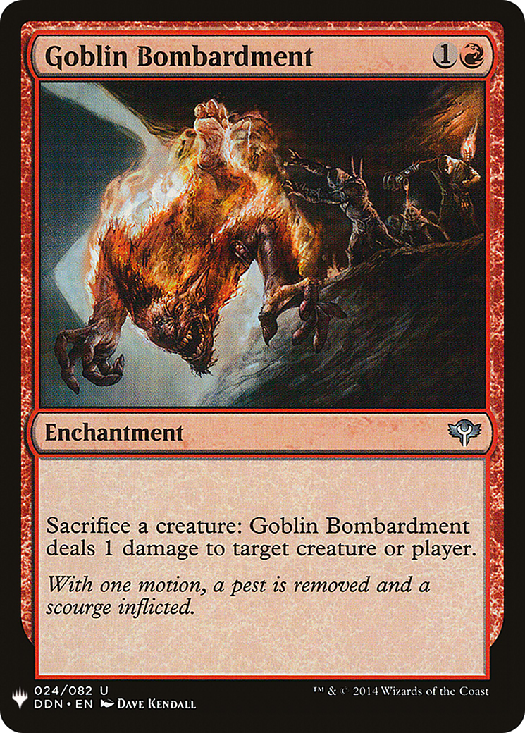mtg goblin card list Bombardment (LIST-DDN-24) - The Commander ( EDH)Number of Cards Secret Lair Goblin Deck Contents