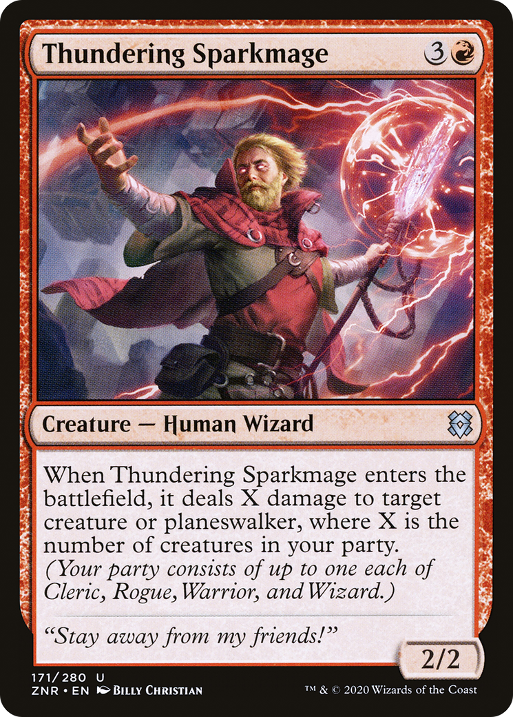 Thundering Sparkmage (ZNR-171) - Zendikar Rising - Game Nerdz Thundering Sparkmage (ZNR-171) - Zendikar Rising - Game Nerdz