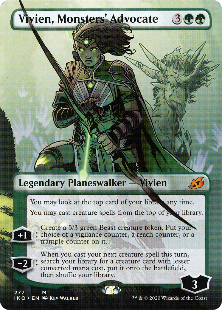 Vivien, Monsters' Advocate (IKO-277) - Ikoria: Lair of Behemoths (Borderless) Vivien, Monsters' Advocate (IKO-277) - Ikoria: Lair of Behemoths (Borderless)