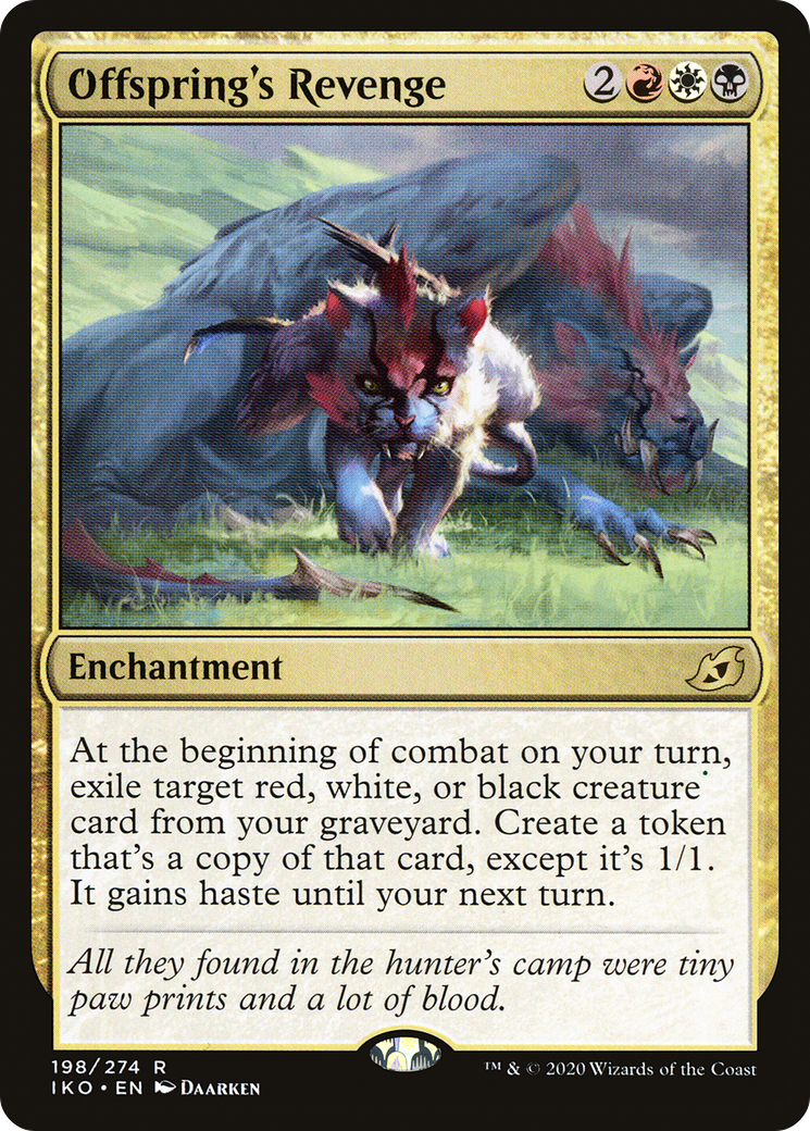 red white black mtg cards Offspring's Revenge (IKO-198)