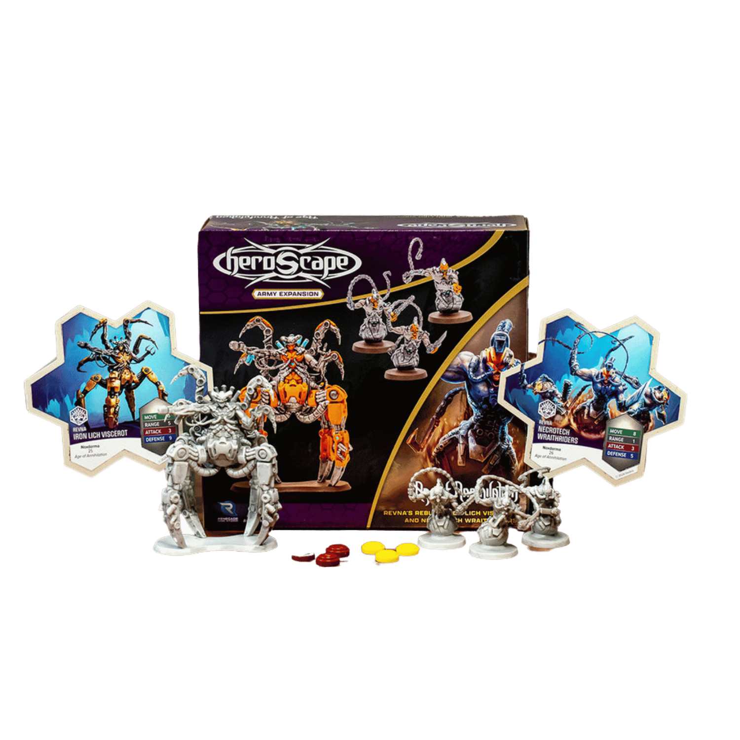 Heroscape: Revna's Rebuke - Iron Lich Viscerot & Necrotech