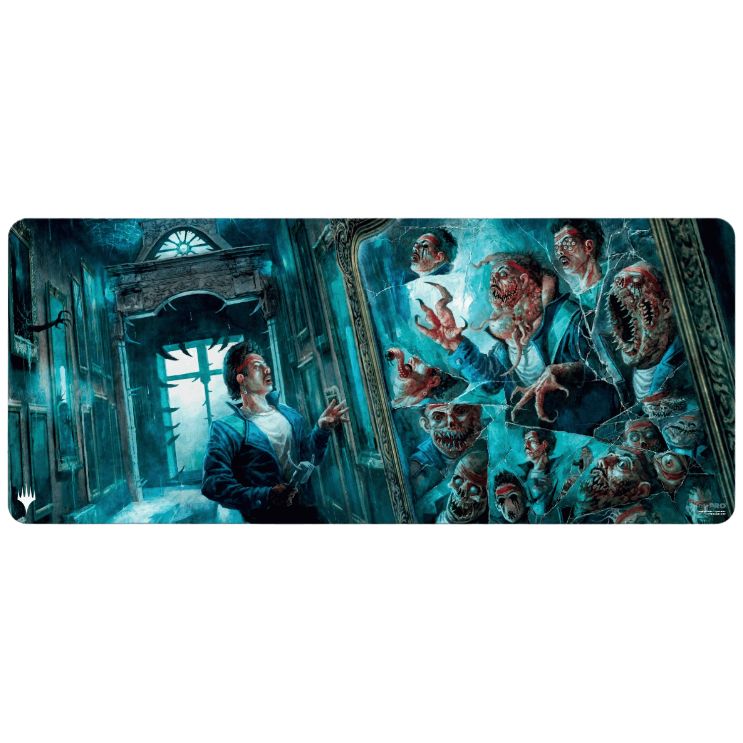 Ultra Pro Playmat: MTG Duskmourn - MirrorMirror Room/Fractured Realm (6ft) - Game Nerdz Ultra Pro Playmat: MTG Duskmourn - MirrorMirror Room/Fractured Realm (6ft) - Game Nerdz