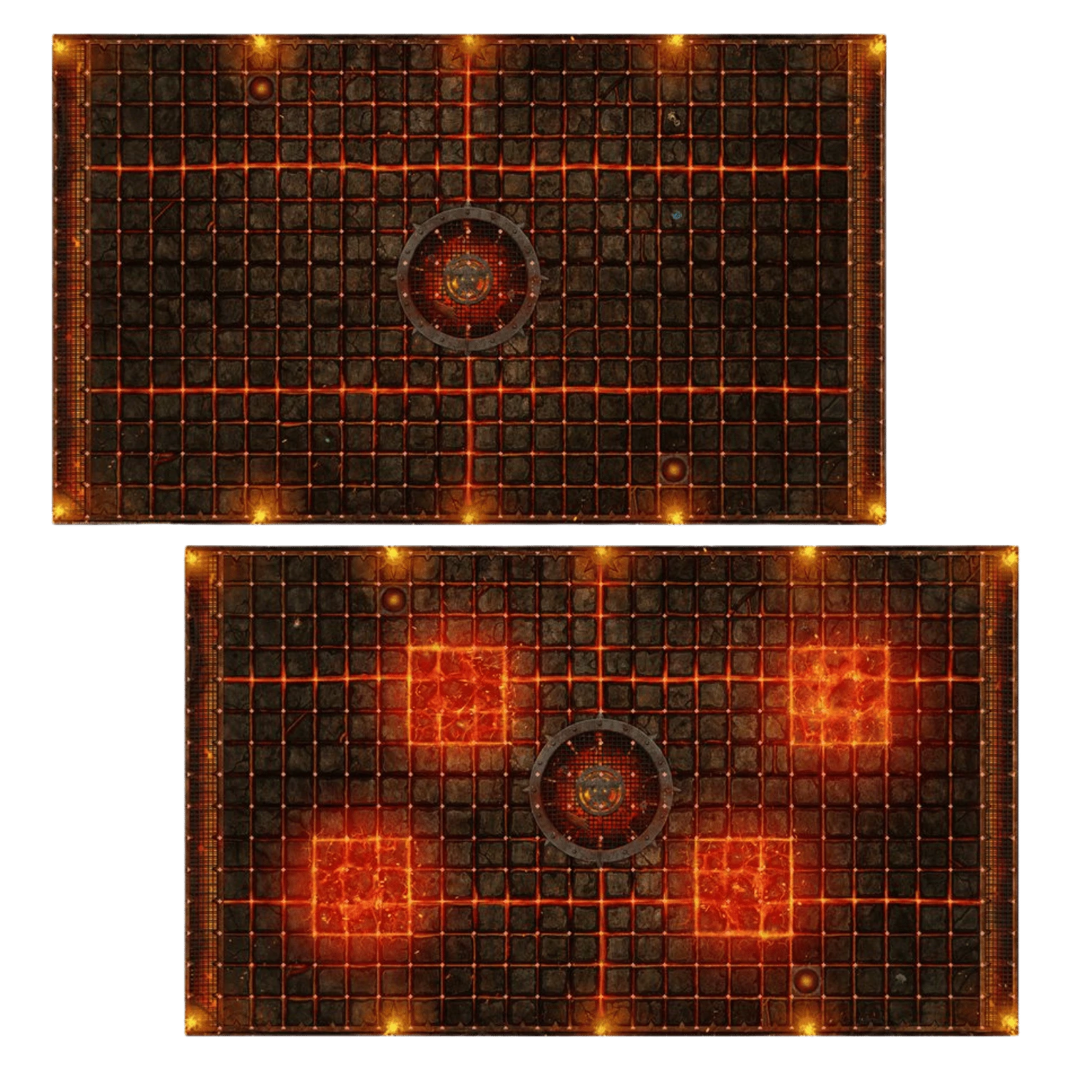Blood Bowl: Chaos Dwarf Pitch - Double-sided Pitch and Dugouts