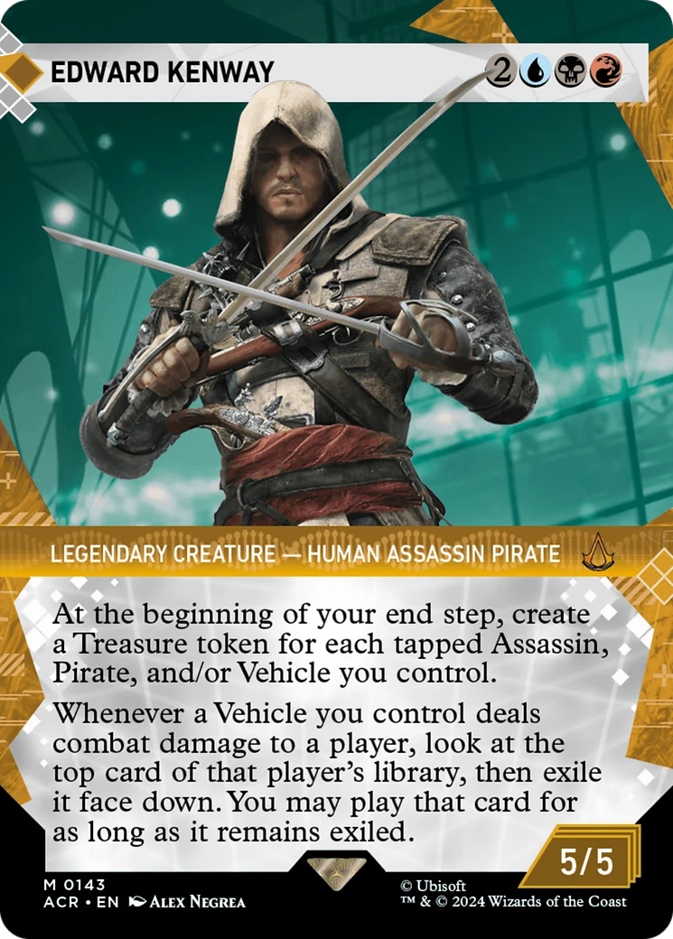 カ*世様 コズミックブレイク　アイヴィス　トレーディングカード Edward Kenway (ACR-143) - Assassin's Creed: (Showcase) (Borderless