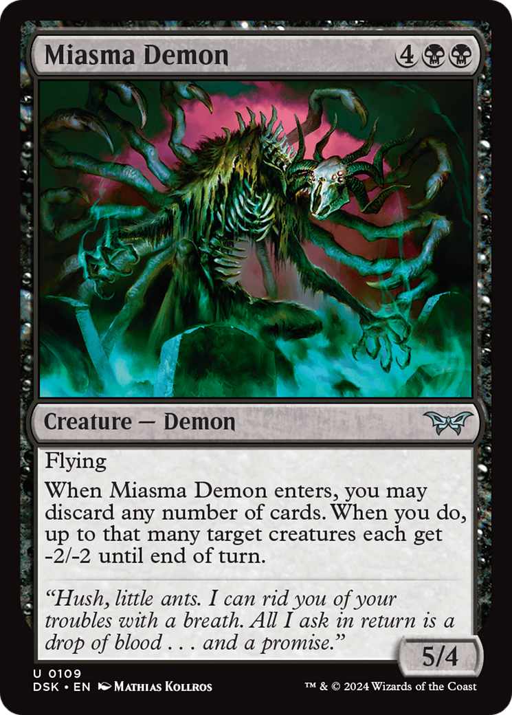 Miasma Demon (DSK-109) - Duskmourn: House of Horror Miasma Demon (DSK-109) - Duskmourn: House of Horror