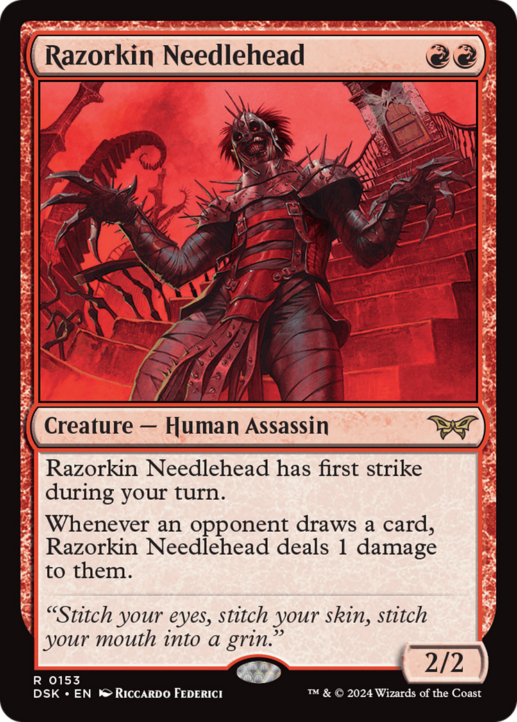 Razorkin Needlehead (DSK-153) - Duskmourn: House of Horror - Game Nerdz Razorkin Needlehead (DSK-153) - Duskmourn: House of Horror - Game Nerdz