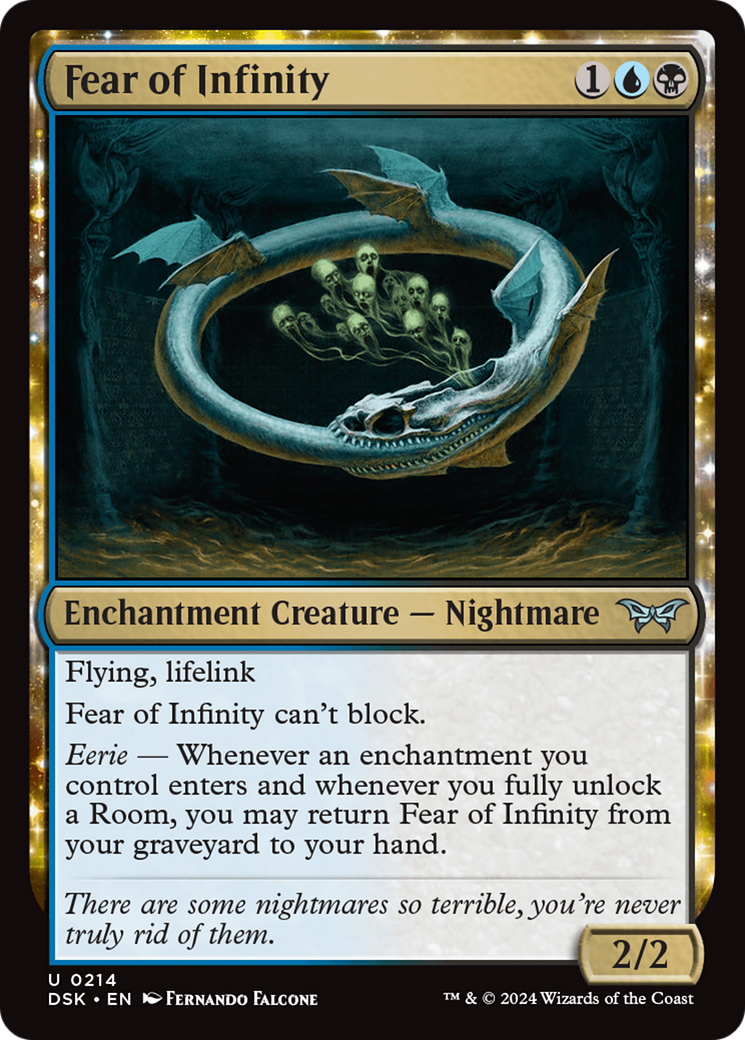 mtg infinity card list Elemental return target creature card from your graveyard to the battlefield. Fear of Infinity (DSK-214) -