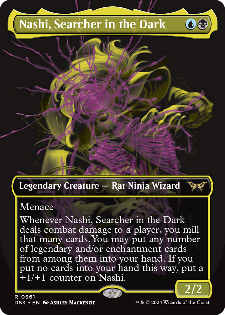 Nashi, Searcher in the Dark (DSK-361) - Duskmourn: House of Horror  (Borderless) - Game Nerdz