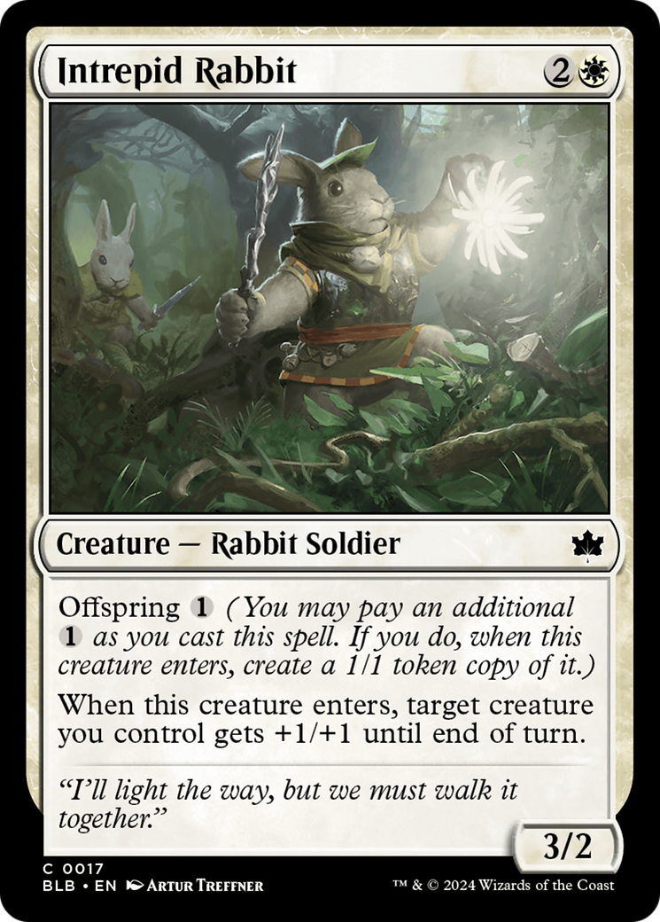 mtg bloomburrow rabbit cards Magic The Gathering - Commander - Jacked Bloomburrow Rabbit // Rabbit Token Creature Rabbit Power NEW CARDS and New