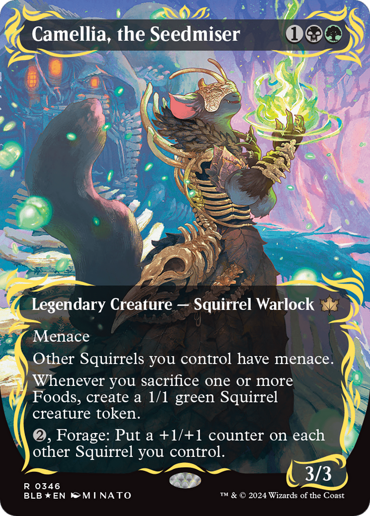 squirreled away mtg card list Magic: The Gathering Bloomburrow Commander Deck Bundle Camellia, the Seedmiser (BLB-346) -