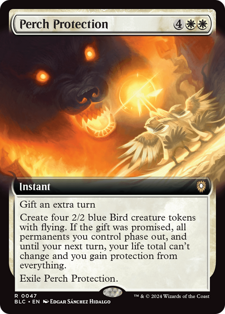 Perch Protection (BLC-047) - Bloomburrow Commander: (Extended Art) - Game  Nerdz