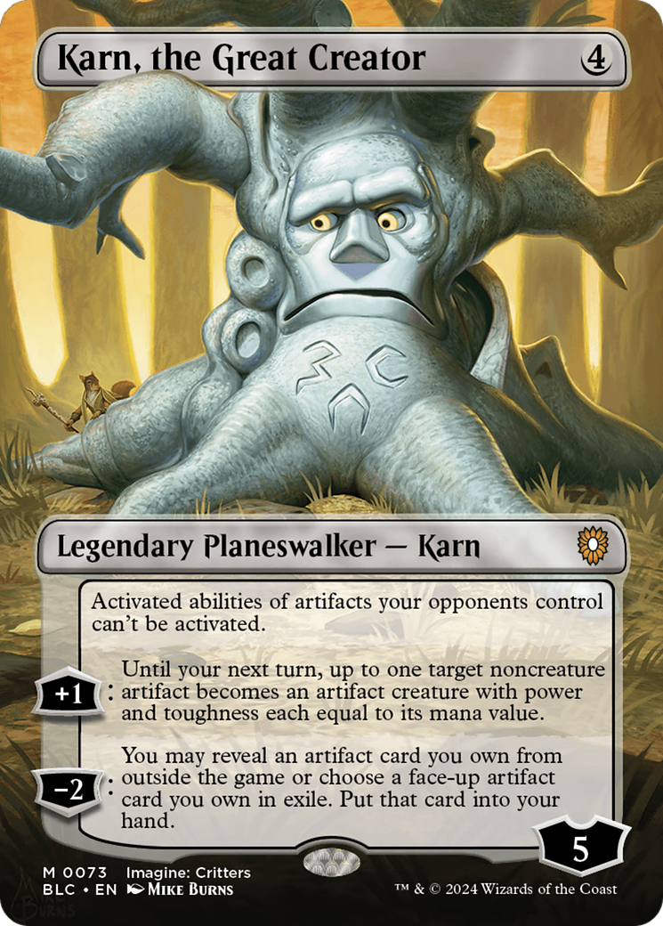 mtg karn cards Karn, Legacy Reforged (Retro) [March of the Machine: The Aftermath] reveal that card Karn, the Great Creator (BLC-073)