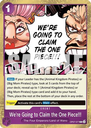 We're Going to Claim the One Piece!!! (OP07-077) 500 Years in the
