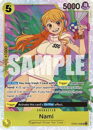 nami rare card OP01-016 R JAP Character  Boutique Carte One Piece The item may be similar but not exactly the same as the image (e.g One Piece Trading Card Game
