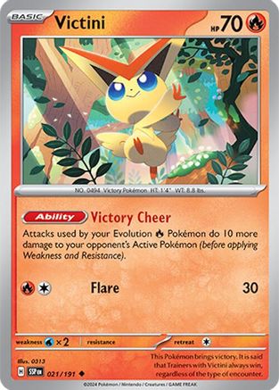 Victini 21 - SV08 Surging Sparks - Game Nerdz Victini 21 - SV08 Surging Sparks - Game Nerdz