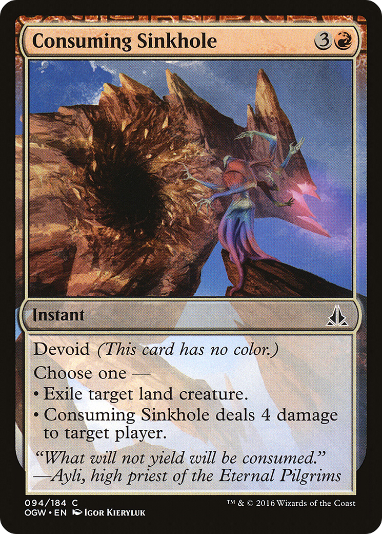 Consuming Sinkhole (OGW-094) - Oath of the Gatewatch: (devoid