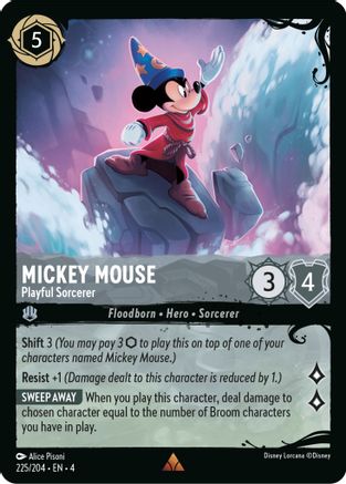 Mickey Mouse - Playful Sorcerer (225/204) (225/204) - Illumineers
