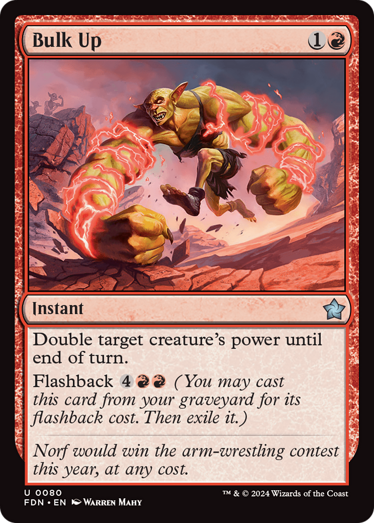 Bulk Up (FDN-080) - Foundations Foil - Game Nerdz