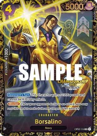 ワンピース カードゲーム 2023 ONE PIECE BORSALINO #114 GEM MT 10 Borsalino (Championship 2023) (OP02-114) One Piece Promotion Cards