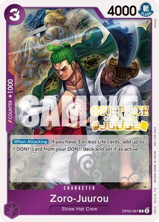 Zoro-Juurou (Judge Pack Vol. 3) (OP05-067) One Piece Promotion