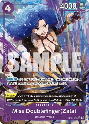 Miss Doublefinger(Zala) (Full Art) (OP05-073) Premium Booster -The