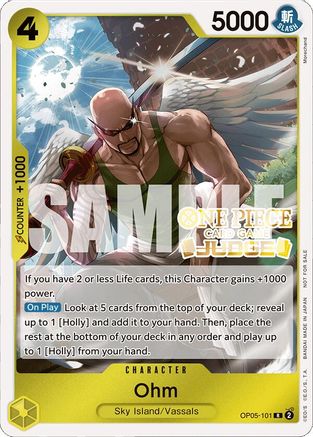 one piece card game judge pack Enel (Judge Vol. 6) [One Promotion Cards] Special Artist Ohm (Judge Pack Vol. 4)