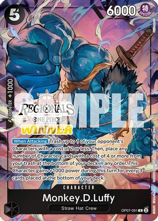Monkey.D.Luffy (091) (Offline Regional 2024 Vol. 3) [Winner] (OP07