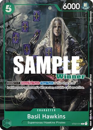 ワンピース カードゲーム PSA10 Basil Hawkins 2023 CS Top Player Basil Hawkins (CS 2023 Top Players Pack) [Winner] (ST02-010) One
