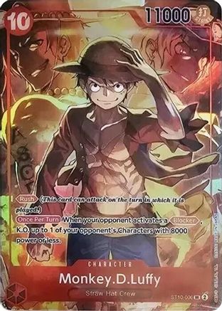 one piece card game st10 TCG These powerful allies are here to support the captains in their battles Monkey.D.Luffy (Treasure Booster Set) (ST10-006)