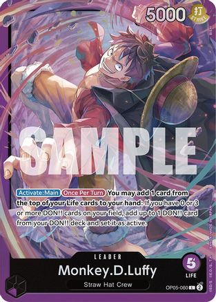 Monkey.D.Luffy (OP05-060) (OP05-060) Starter Deck 18: PURPLE Monkey.D.Luffy  Foil - Game Nerdz