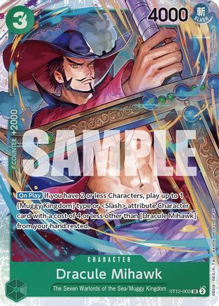 Dracule Mihawk (ST12-003) Starter Deck 12: Zoro and Sanji Foil - Game Nerdz Dracule Mihawk (ST12-003) Starter Deck 12: Zoro and Sanji Foil - Game Nerdz