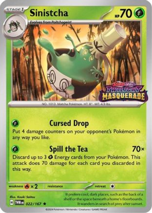 Sinistcha 22 - SV Scarlet Violet Promo Cards Holofoil - Game Nerdz