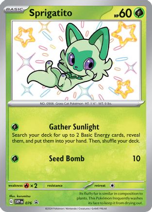 Sprigatito - 076 76 - SV Scarlet Violet Promo Cards Holofoil - Game Nerdz Sprigatito - 076 76 - SV Scarlet Violet Promo Cards Holofoil - Game Nerdz