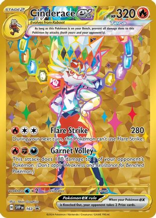 Cinderace ex - 163 163 - SV Scarlet Violet Promo Cards Holofoil - Game Nerdz