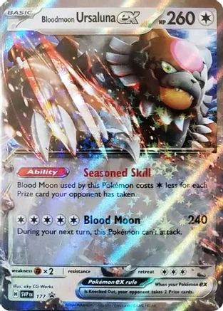 ursaluna pokemon card value 2025 Pre En-prismatic Evolutions 168 Bloodmoon Ex Special Illustration Rare PSA 9 Graded Stage 2 Pokemon - Bloodmoon Ursaluna 054/131