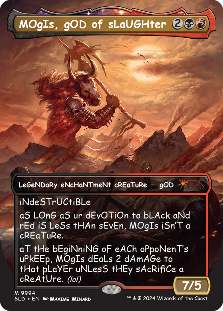 Mogis, God of Slaughter (SLD-9994) - Secret Lair Drop (Borderless
