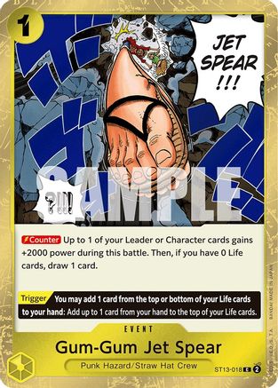 Gum-Gum Jet Spear (ST13-018) Ultra Deck: The Three Brothers Foil