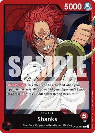 Shanks (001) (OP09-001) Emperors in the New World - Game Nerdz