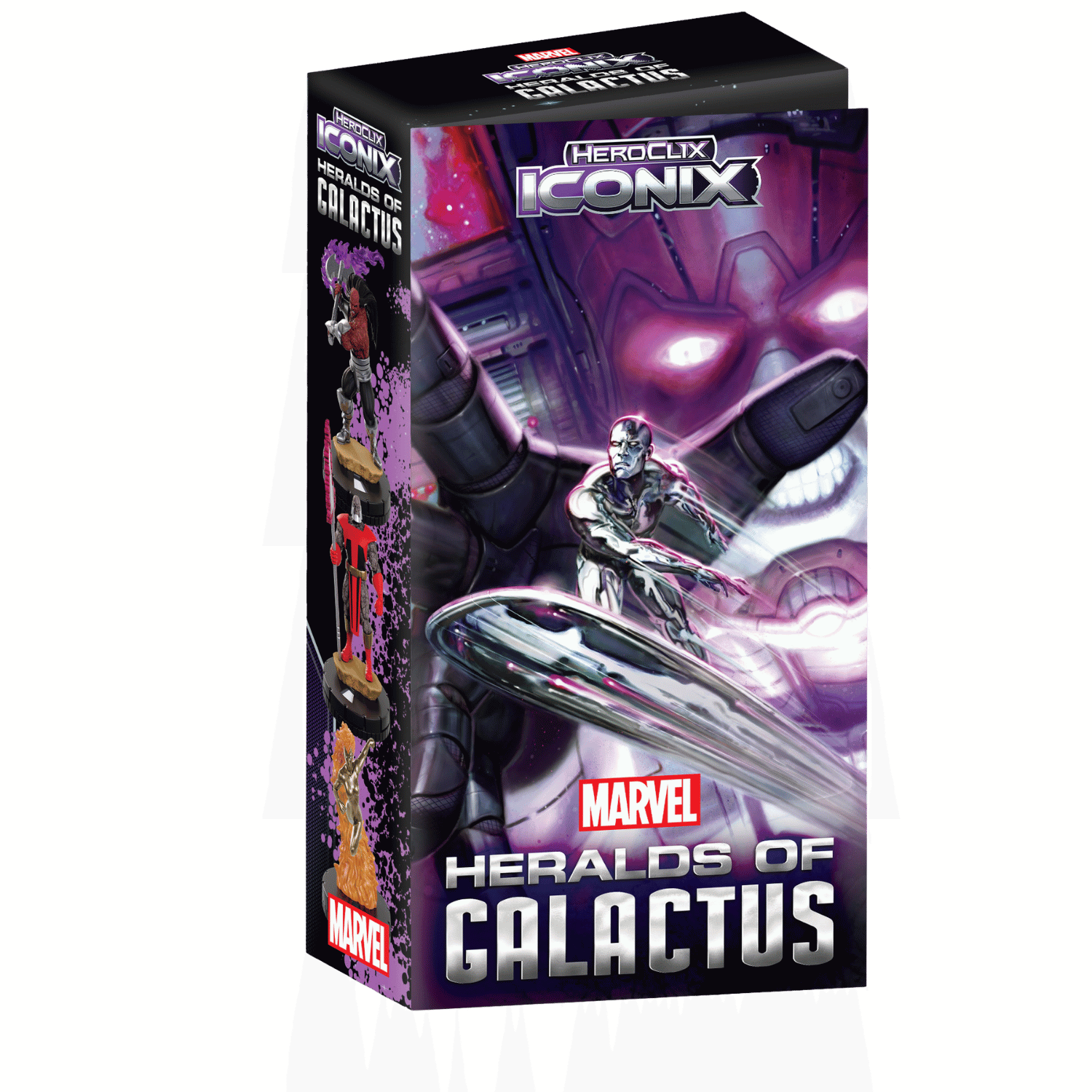 Marvel HeroClix Iconix: Hall Of Armor – Set Di 6 Figure (Iron Man Model 1, 37, Hulkbuster, Thorbuster, Aqua Armor) Con Espositore