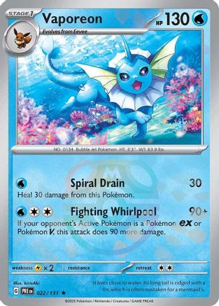 Vaporeon (Master Ball Pattern) 22 - SV Prismatic Evolutions