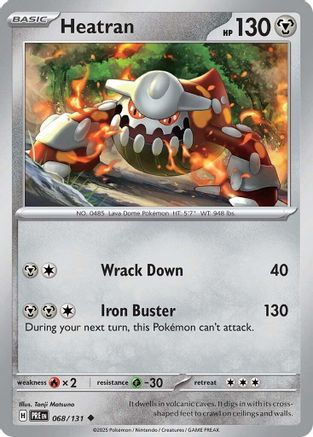 Heatran 68 - SV Prismatic Evolutions - Game Nerdz