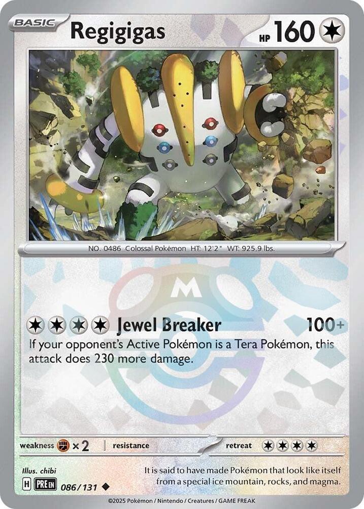 Regigigas (Master Ball Pattern) 86 - SV Prismatic Evolutions Holofoil -  Game Nerdz