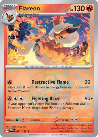 Flareon (Master Ball Pattern) 13 - SV Prismatic Evolutions