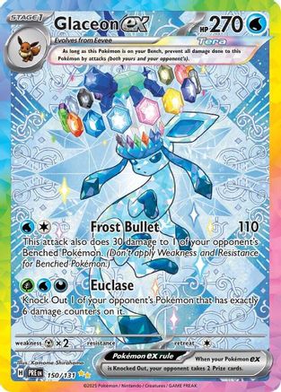 shiny glaceon pokemon card V (Ultra) GX rule Glaceon GX (Full Art) (141/156)