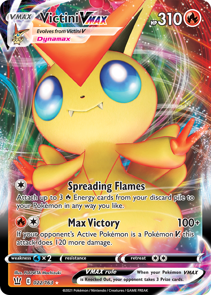 Victini VMAX 22/163 - Battle Styles Holofoil (HP) - Game Nerdz Victini VMAX 22/163 - Battle Styles Holofoil (HP) - Game Nerdz