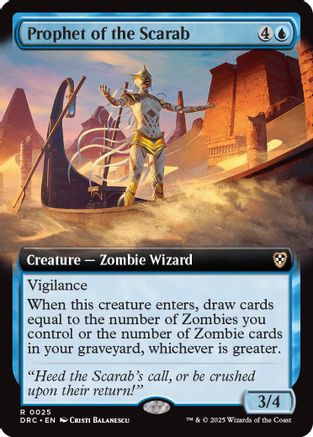 Prophet of the Scarab (Extended Art) (DRC-025) - Commander: Aetherdrift -  Game Nerdz